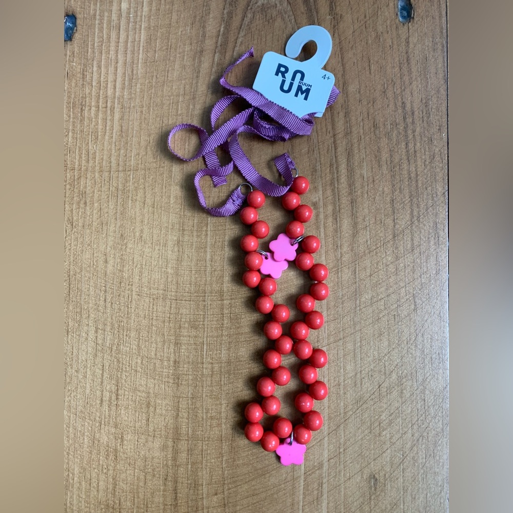FREE Crewcuts Adjustable Beaded Necklace in Pink, Purple and Orange with bundle